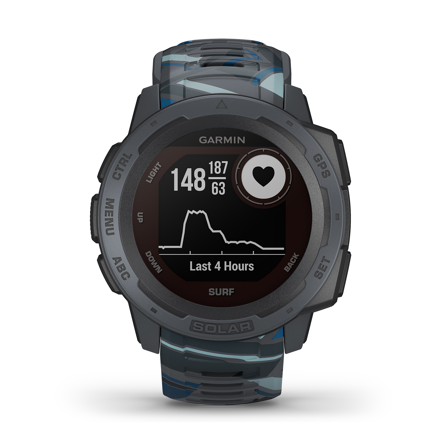 zegarek Garmin 010-02293-07 Instinct SOLAR Surf Edition Pipeline męski z barometr Garmin Instinct - miniatura 3