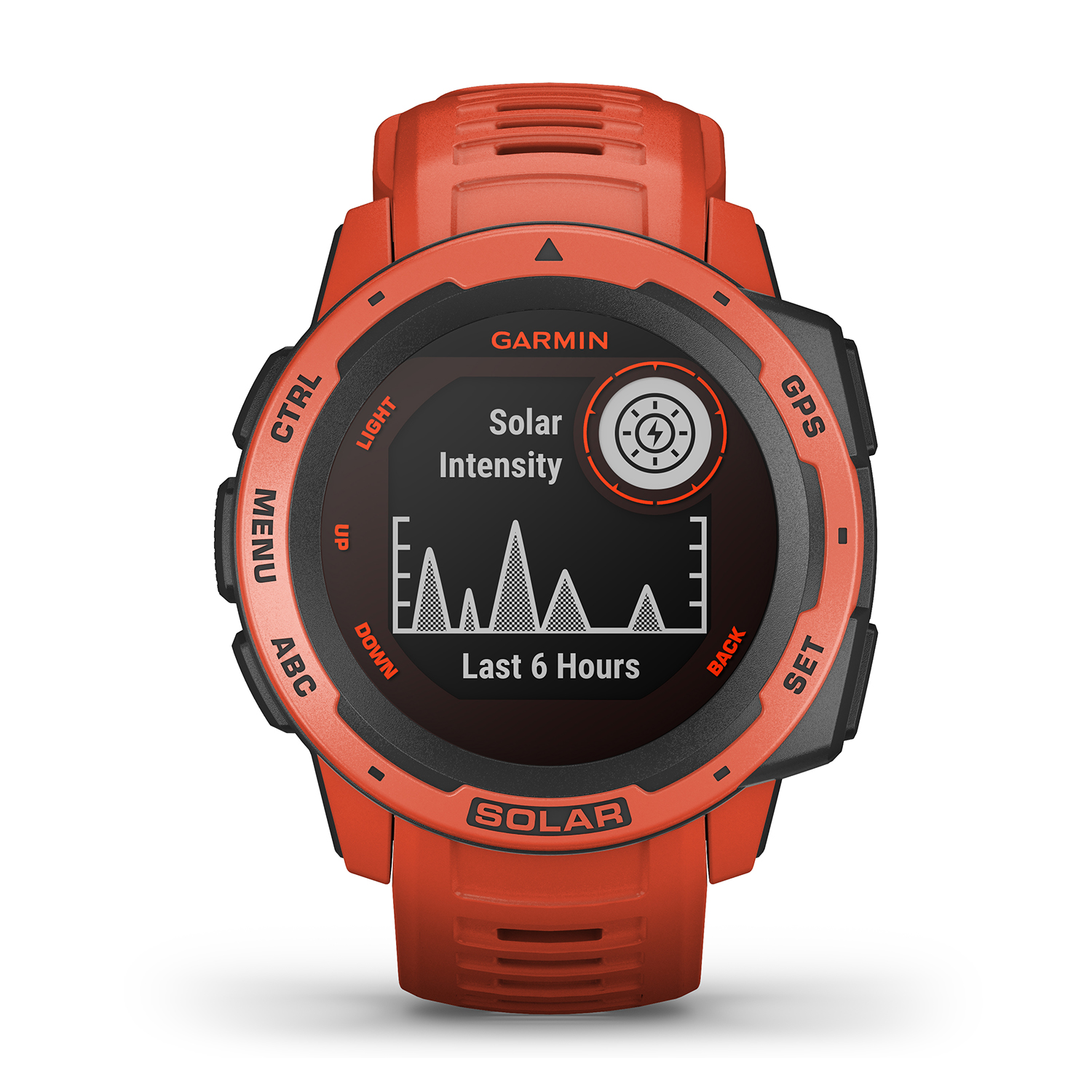 zegarek Garmin 010-02293-20 Instinct SOLAR Flame Red męski z barometr Garmin Instinct - miniatura 3