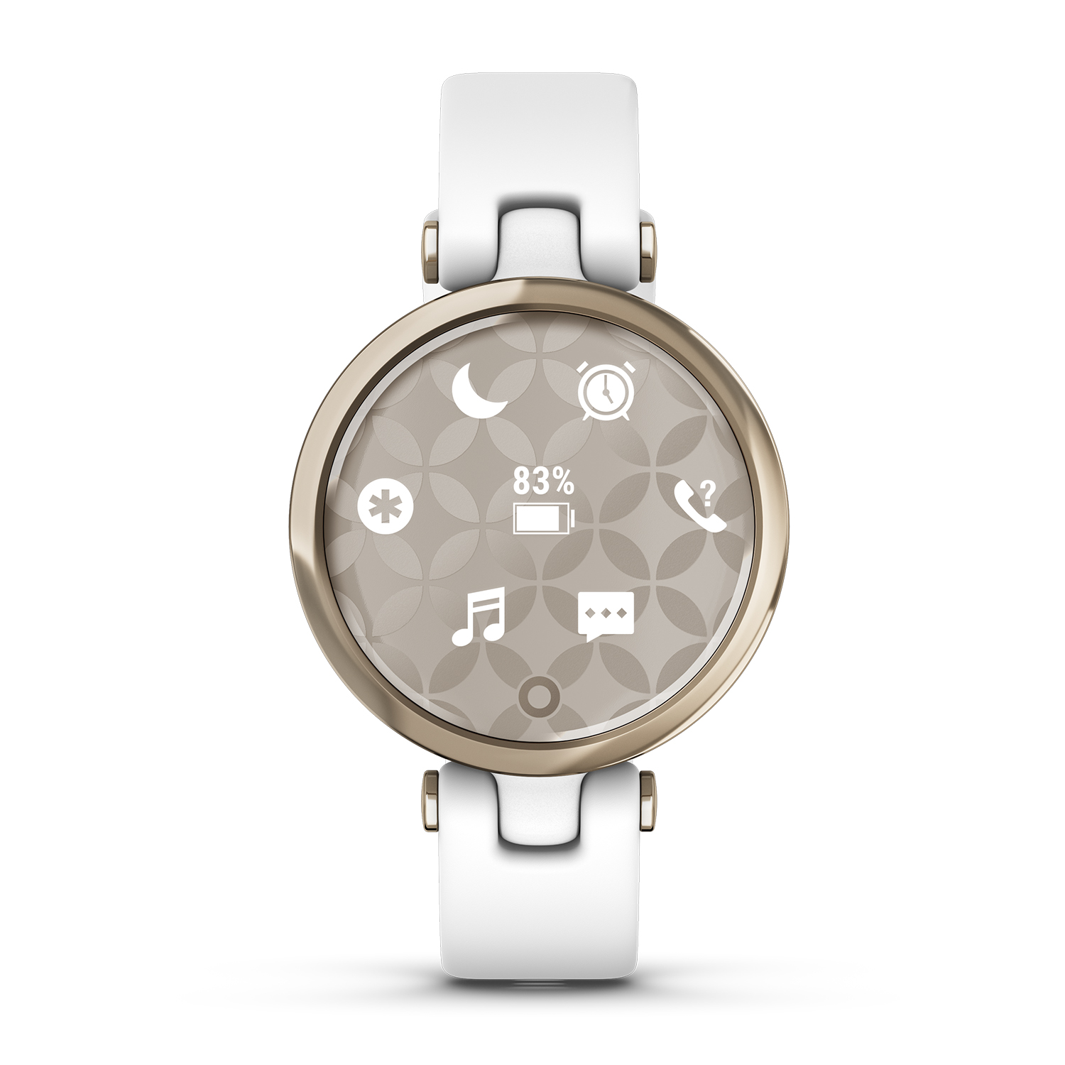 zegarek Garmin 010-02384-10 damski Garmin Lily Lily Sport Cream Gold Bezel with White Case and Silicone - miniatura 6
