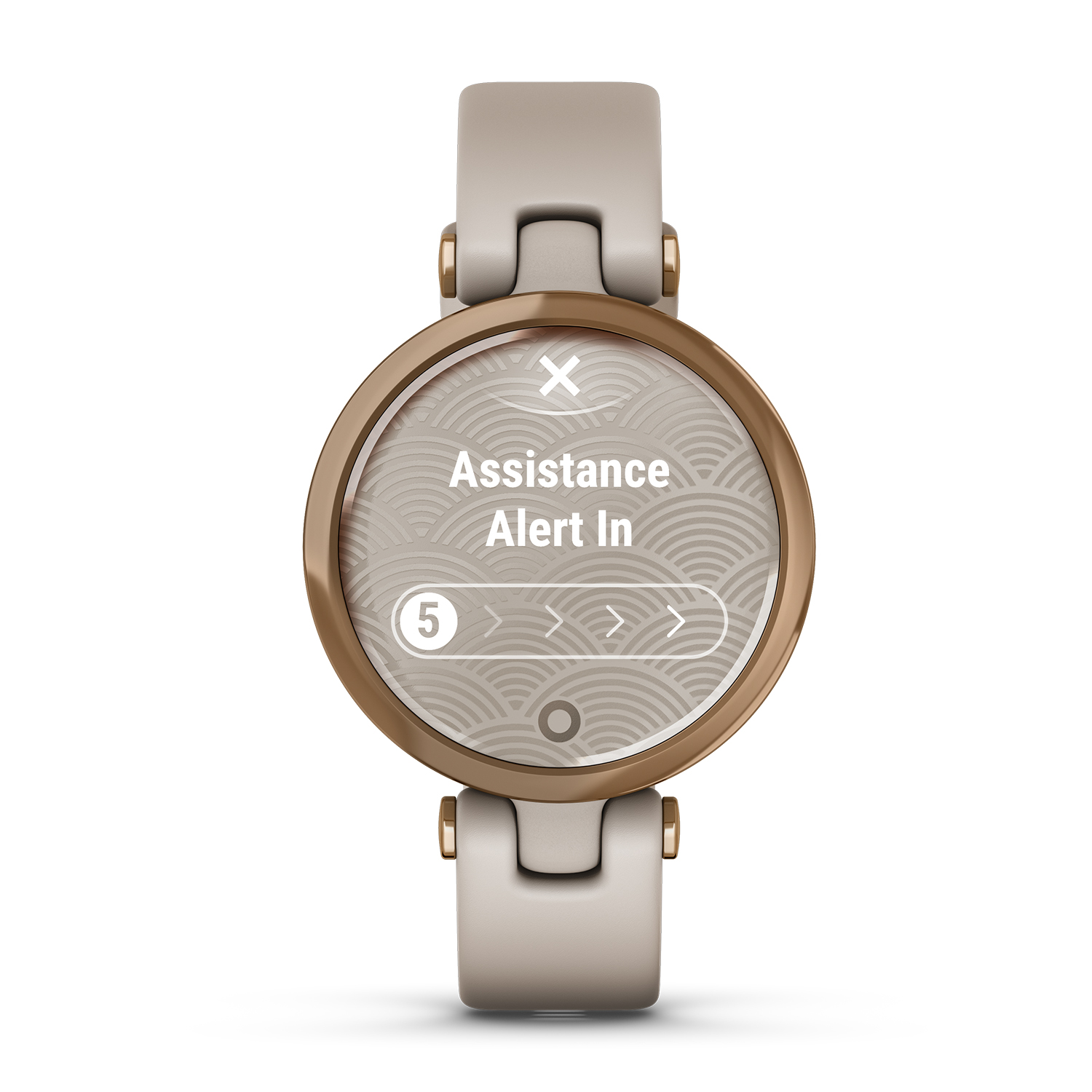 zegarek Garmin 010-02384-11 damski Garmin Lily Lily Sport Rose Gold Bezel with Light Sand Case and Silic