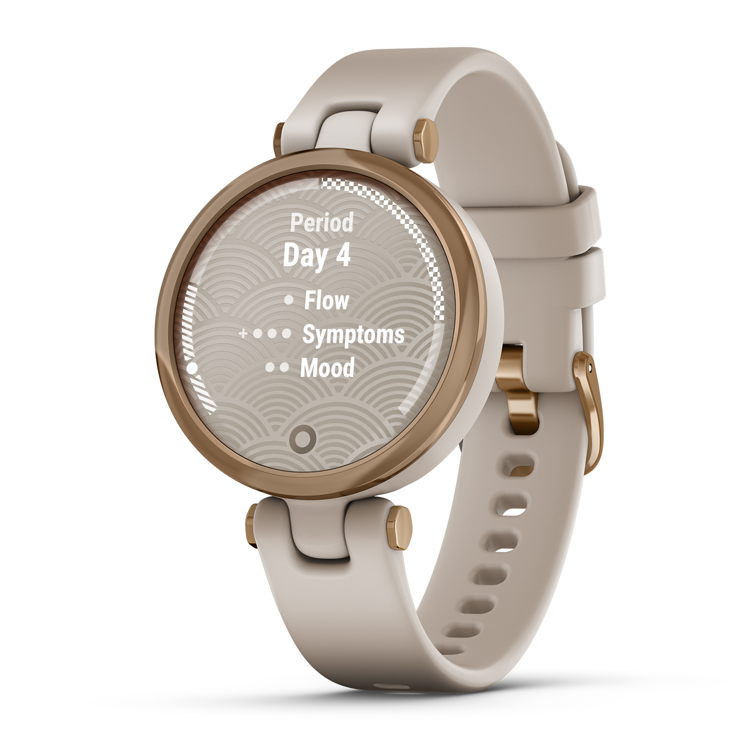 zegarek Garmin 010-02384-11 Lily Sport Rose Gold Bezel with Light Sand Case and Silic damski z krokomierz Garmin Lily