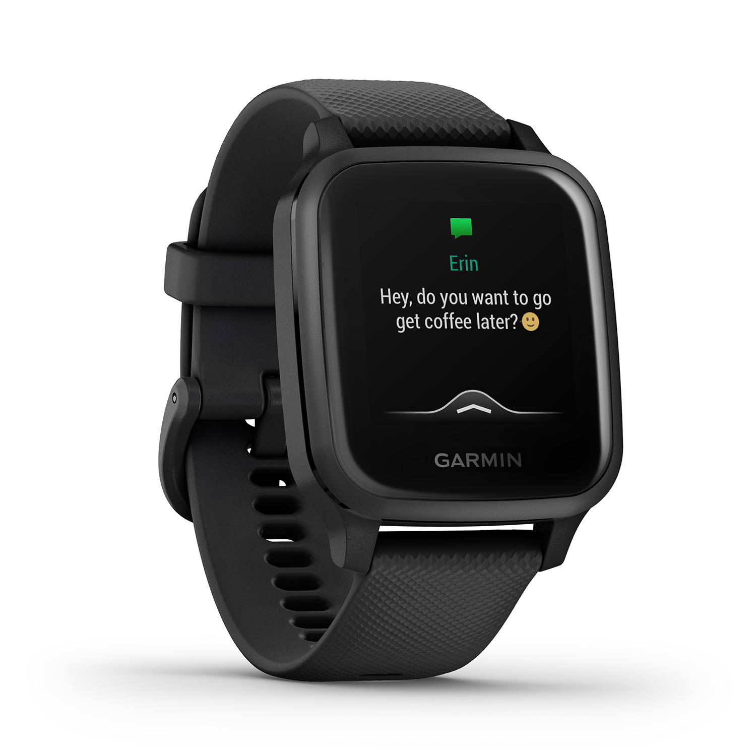 zegarek Garmin 010-02426-10 męski Garmin Venu Venu Sq Music Slate Aluminium Bezel with Black Case and S