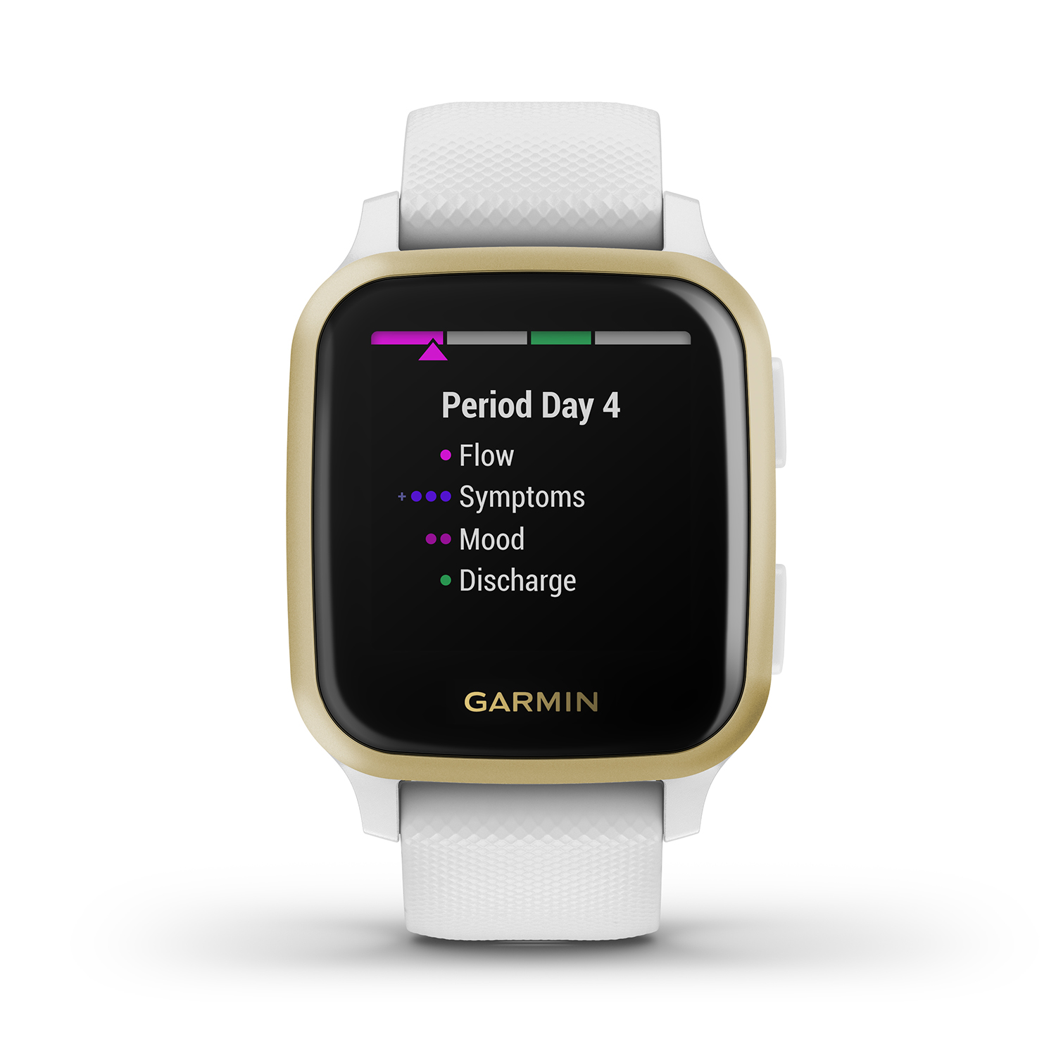zegarek Garmin 010-02427-11 męski Garmin Venu Venu Sq Light Gold Aluminium Bezel with White Case and Si - miniatura 6