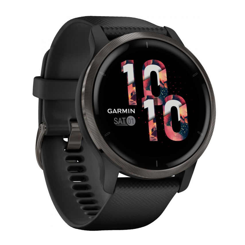 zegarek Garmin 010-02430-11 męski Venu Venu 2 Silver Bezel with Granite Blue Case and Silicone B - miniatura 7