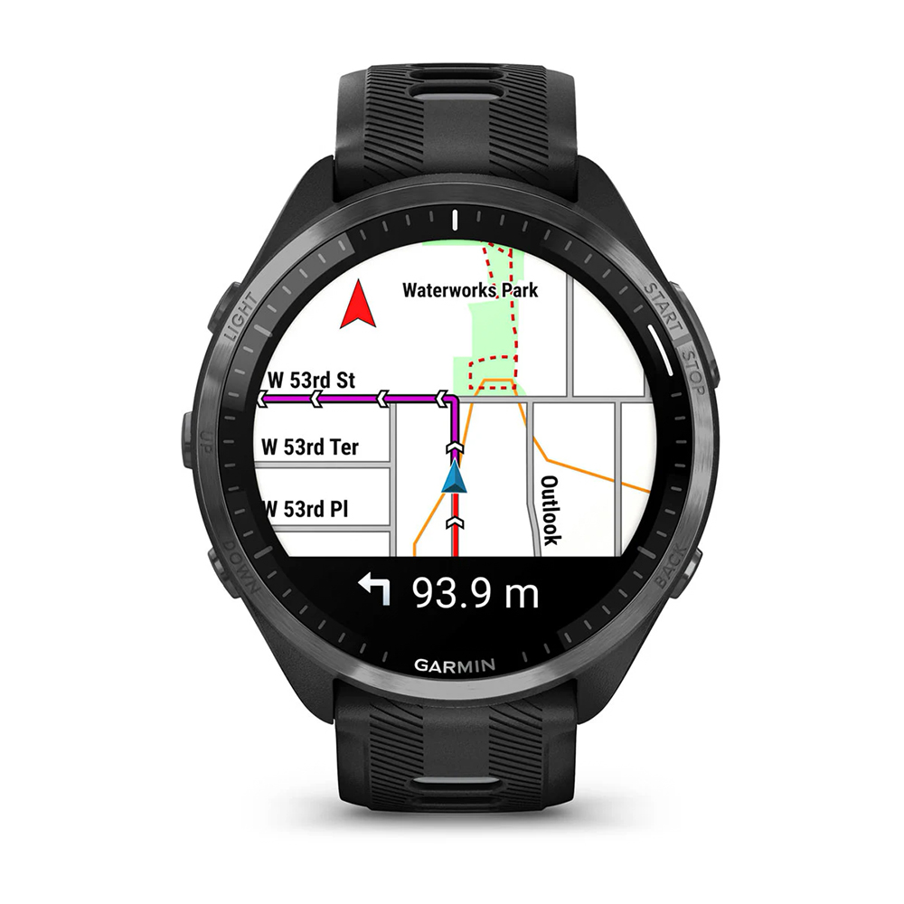 zegarek Garmin 010-02809-10 Forerunner 965 Carbon Gray DLC Titanium Bezel czarno-szary męski z termometr Forerunner - miniatura 2