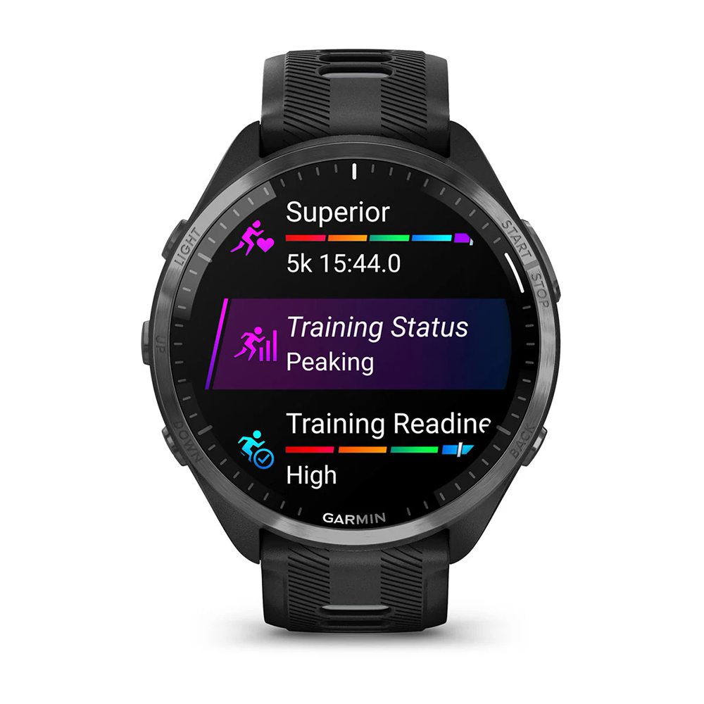 zegarek Garmin 010-02809-10 kwarcowy męski Forerunner Forerunner 965 Carbon Gray DLC Titanium Bezel czarno-szary - miniatura 3