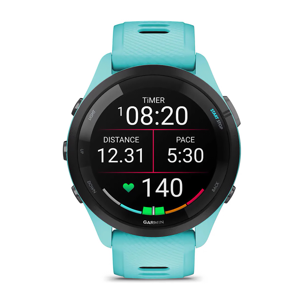 zegarek Garmin 010-02810-12 Forerunner 265 Black Bezel with Aqua Case błękitno-czarny męski z termometr Forerunner - miniatura 3