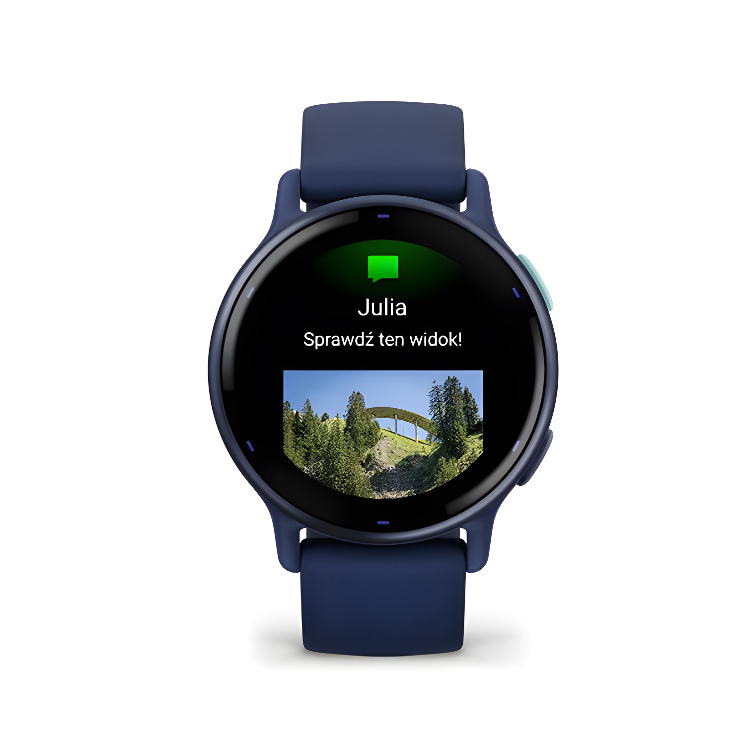 zegarek Garmin 010-02862-12 kwarcowy męski Vivoactive Vivoactive 5 w kolorze Navy z kopertą w kolorze Navy i silikonowym paskiem - miniatura 3