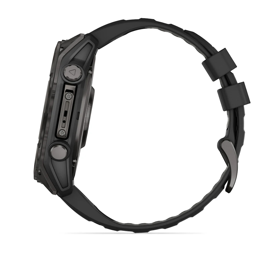 zegarek Garmin 010-02905-21 Fenix 8 Amoled Tytanowy z paskiem silikonowym w kolorze Pebble grey Fenix szafirowe - miniatura 3