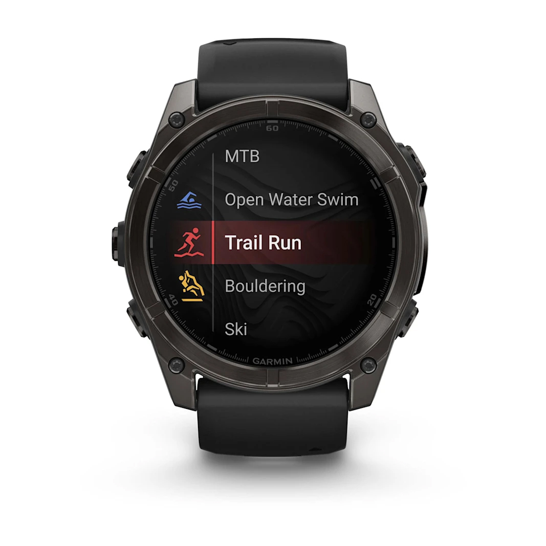 zegarek Garmin 010-02905-21 kwarcowy męski Fenix Fenix 8 Amoled Tytanowy z paskiem silikonowym w kolorze Pebble grey - miniatura 6