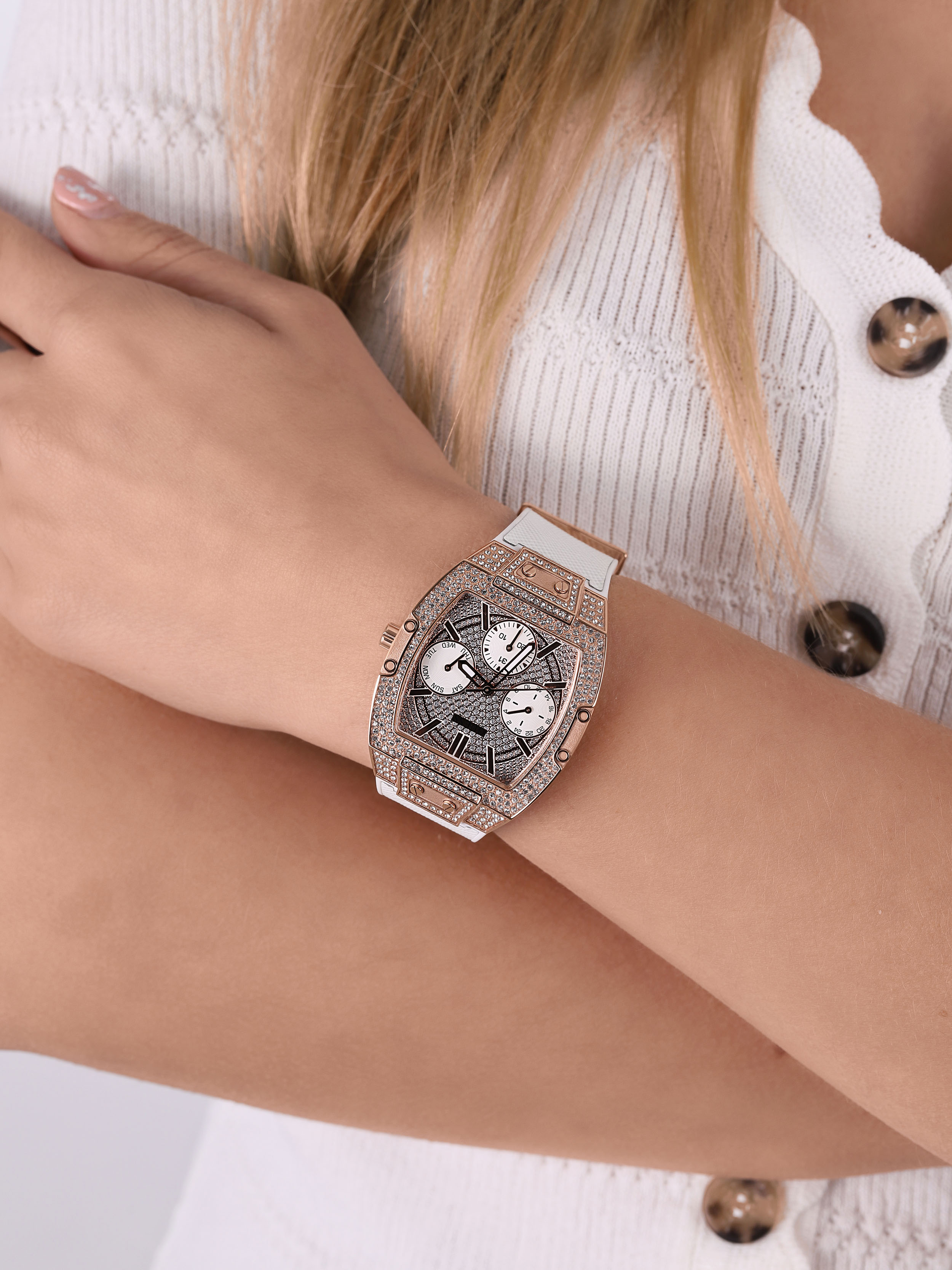 zegarek Guess GW0105L3 kwarcowy damski Pasek RAVEN - miniatura 3