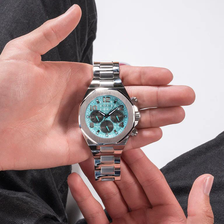 zegarek Guess GW0489G3 kwarcowy męski Bransoleta Empire Tiffany Blue - miniatura 6