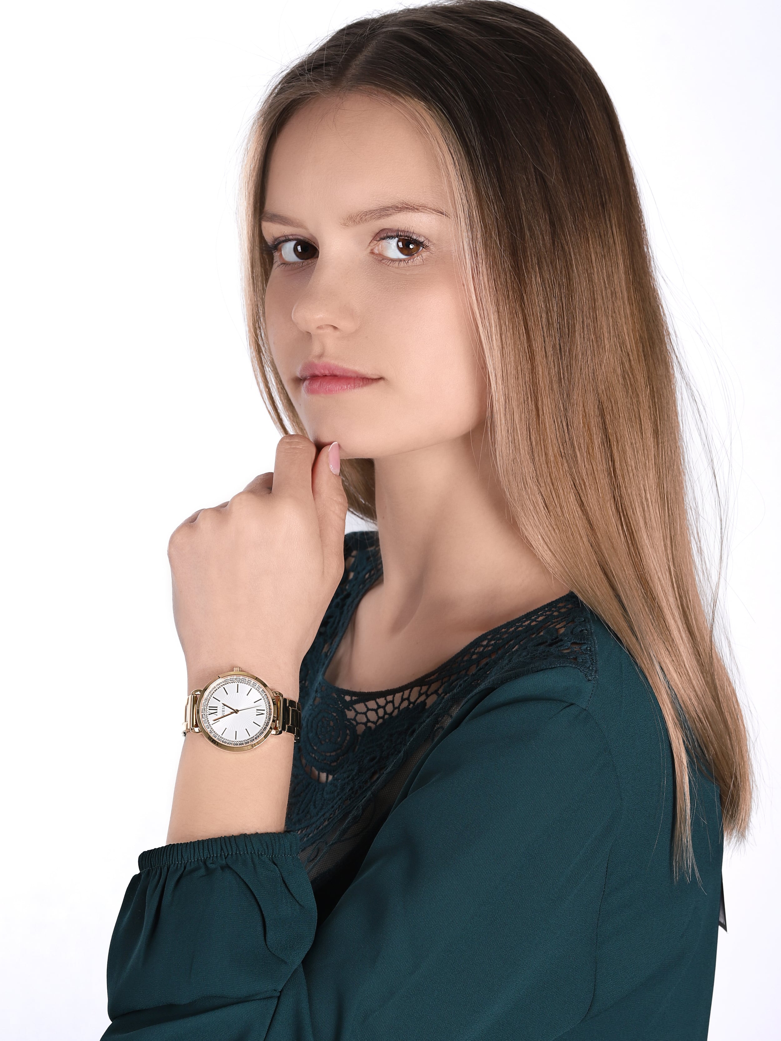 zegarek Guess W1231L2 złoty Bransoleta - miniatura 2
