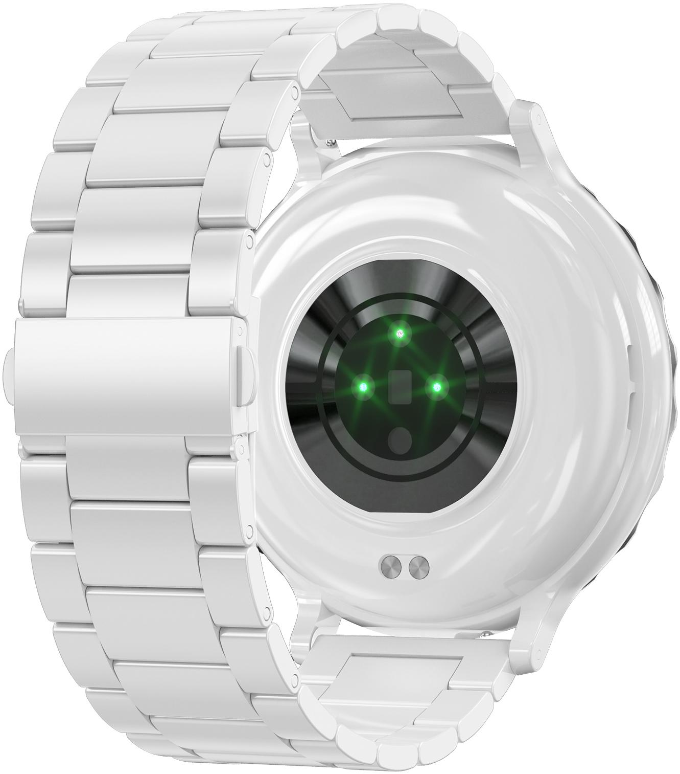 zegarek Hagen HB1112142532-SET HB11 Biały na Bransolecie + Pasek damski z krokomierz Smartwatch - miniatura 3