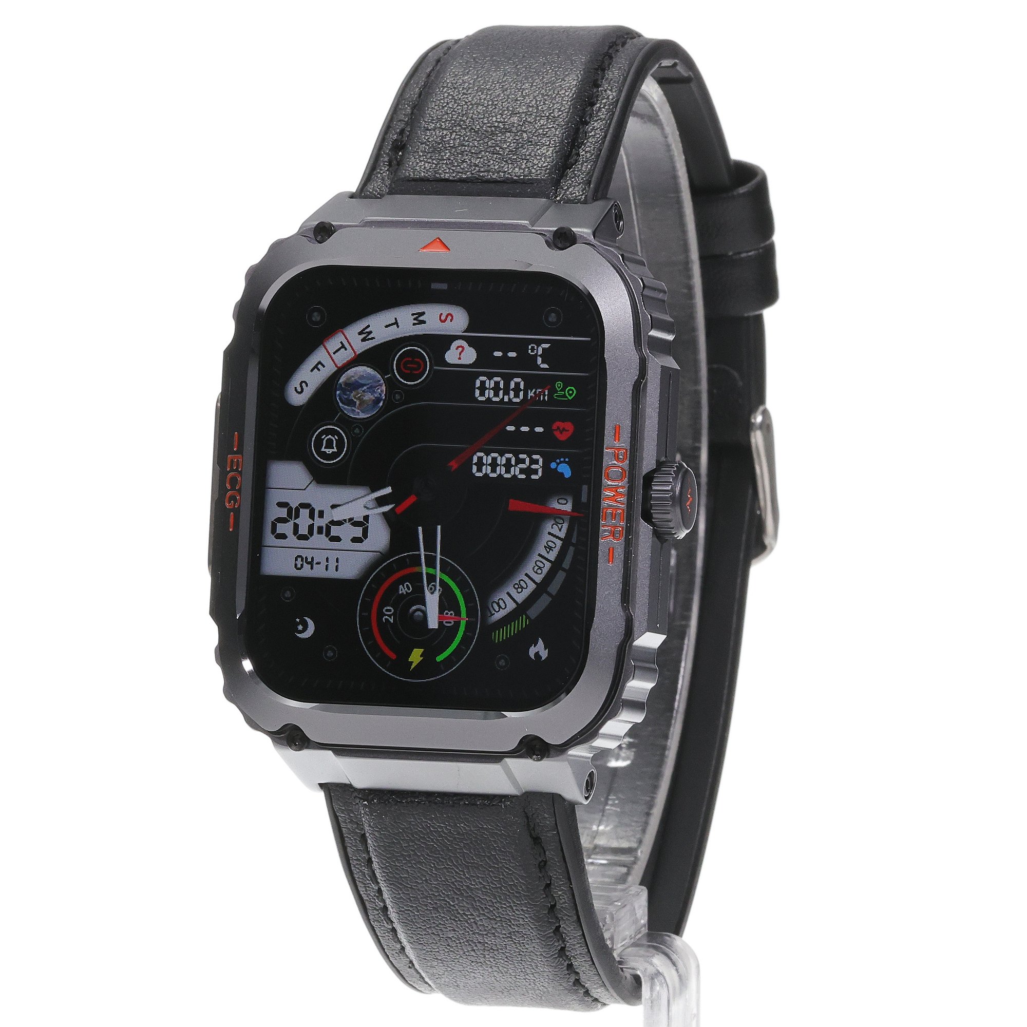 zegarek Hagen HB2114533 kwarcowy męski Smartwatch Smartwatch HB21 na Czarnym Pasku - miniatura 2