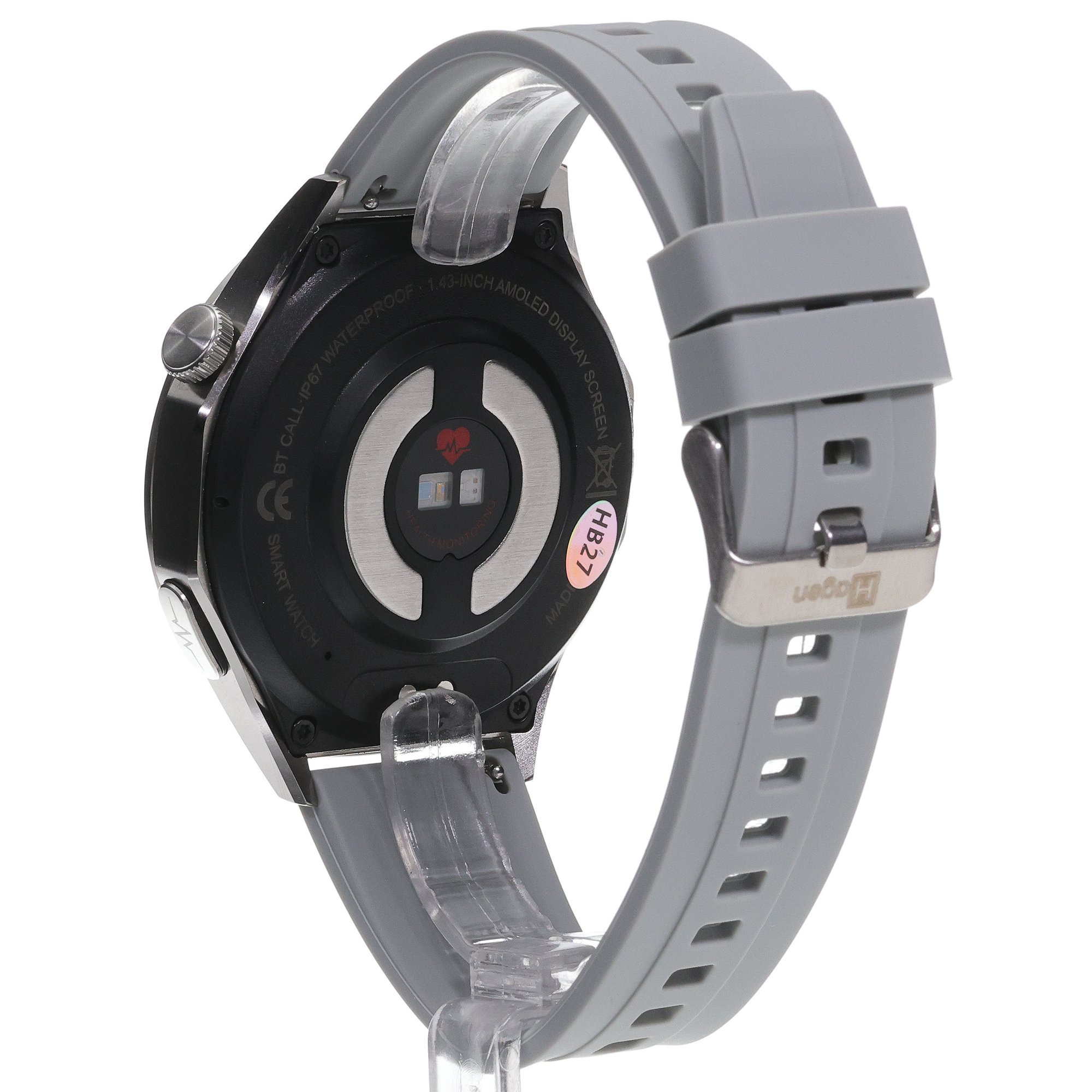 zegarek Hagen HB271115312 HB27 Srebrny na Szarym Pasku Smartwatch - miniatura 12