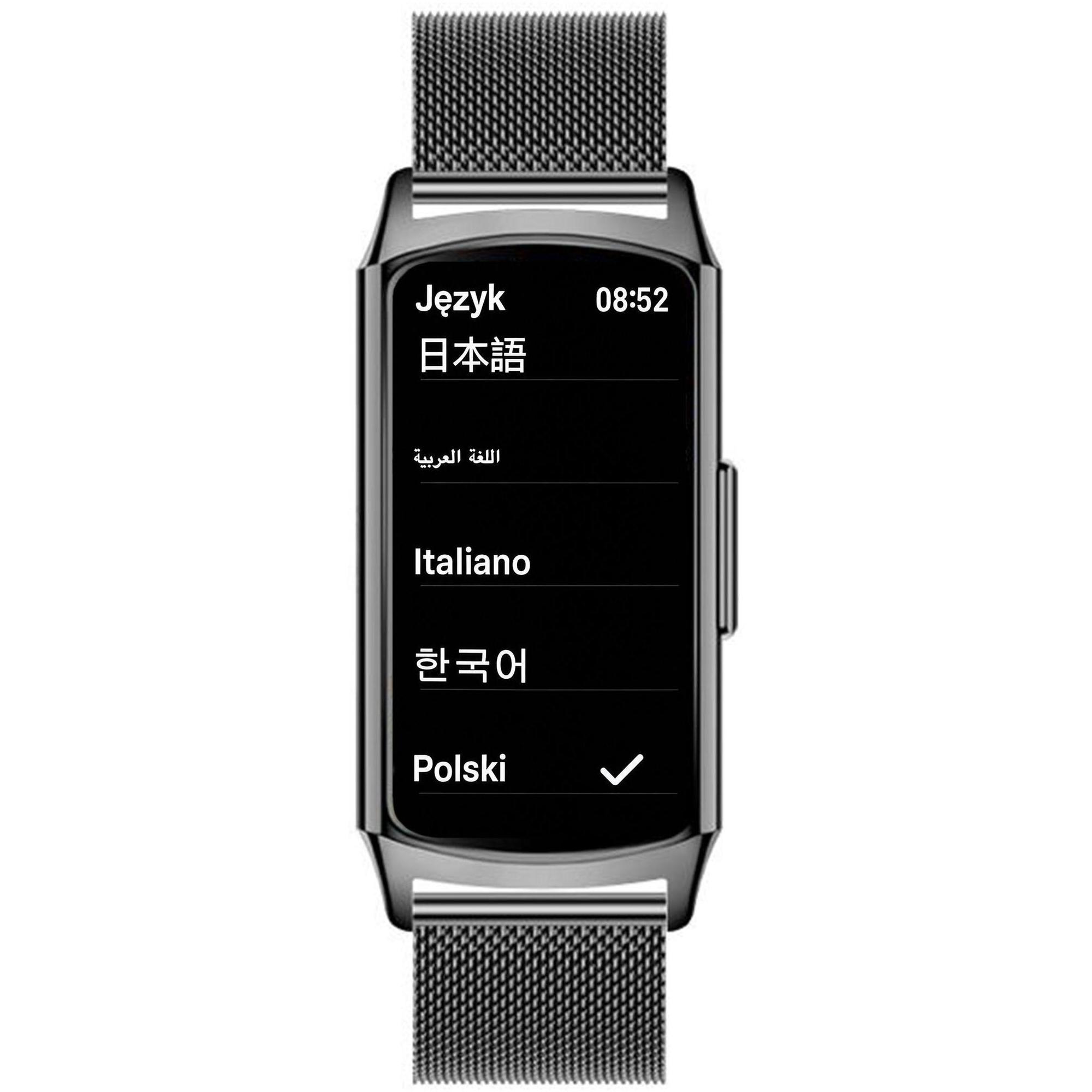 zegarek Hagen HB3514144 kwarcowy męski Smartwatch HB35 Czarna Bransoleta - miniatura 7