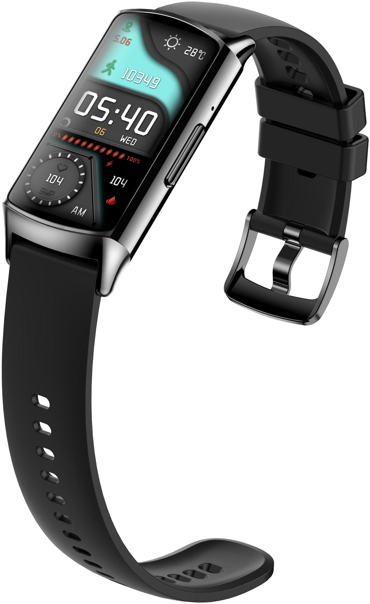zegarek Hagen HB3514534 HB35 Czarny męski z krokomierz Smartwatch - miniatura 3