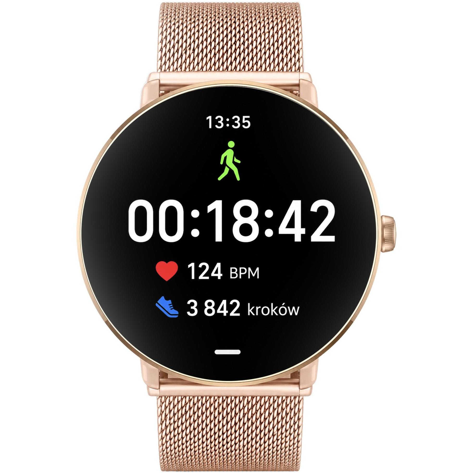 zegarek Hagen HB391101410 kwarcowy damski Smartwatch HB39 Różowe Złoto