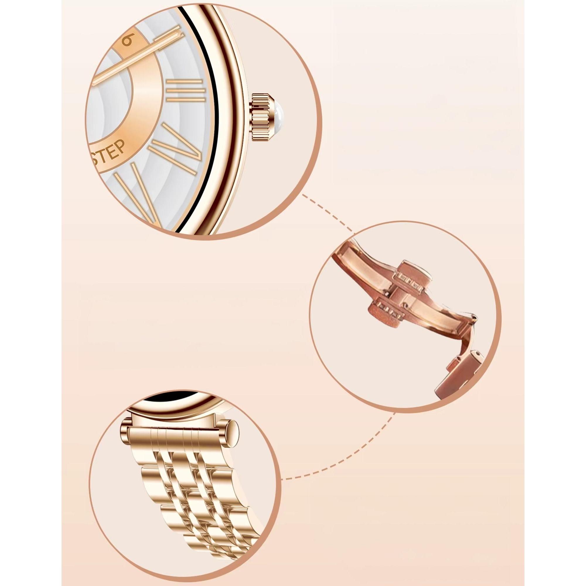 zegarek Hagen HB402105391210-SET HB40 Czarny zestaw Bransoleta damski z krokomierz Smartwatch - miniatura 3