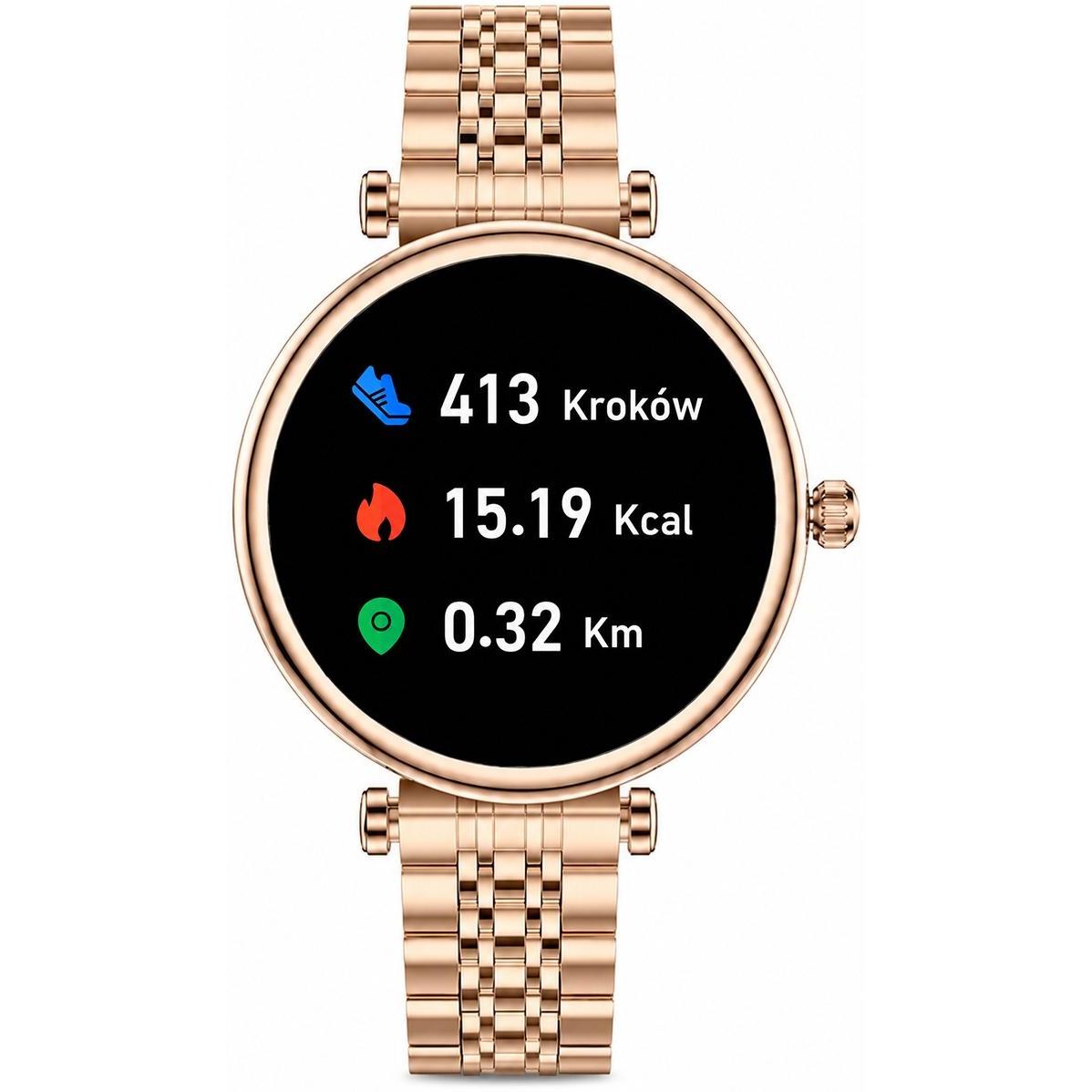 zegarek Hagen HB402105391210-SET kwarcowy damski Smartwatch HB40 Czarny zestaw Bransoleta - miniatura 6