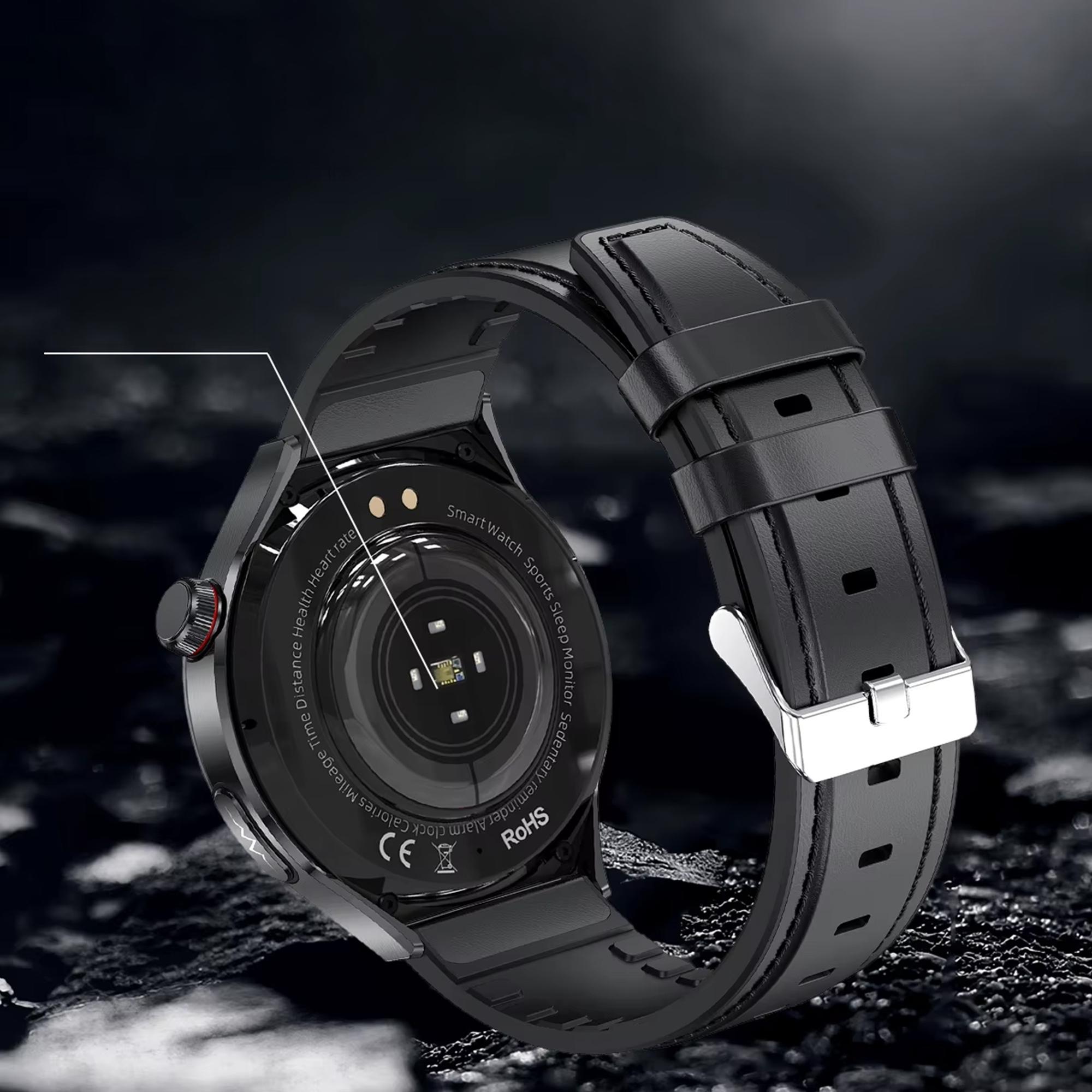zegarek Hagen HB4114534 HB41 Czarny męski z krokomierz Smartwatch