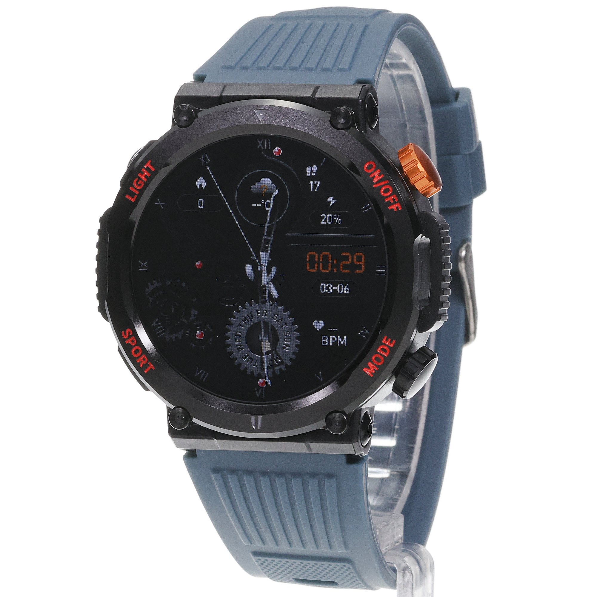 zegarek Hagen HB4624537 kwarcowy męski Smartwatch HB46 Niebieski - miniatura 2
