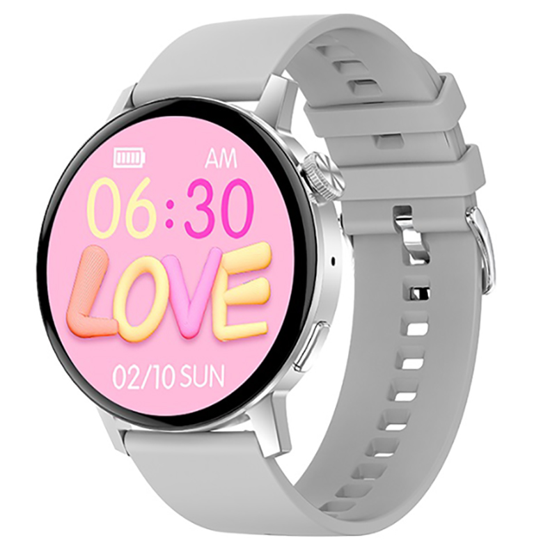 zegarek Hagen HC1011114115312-SET Smartwatch HC10 srebrny + pasek damski z krokomierz Smartwatch - miniatura 3