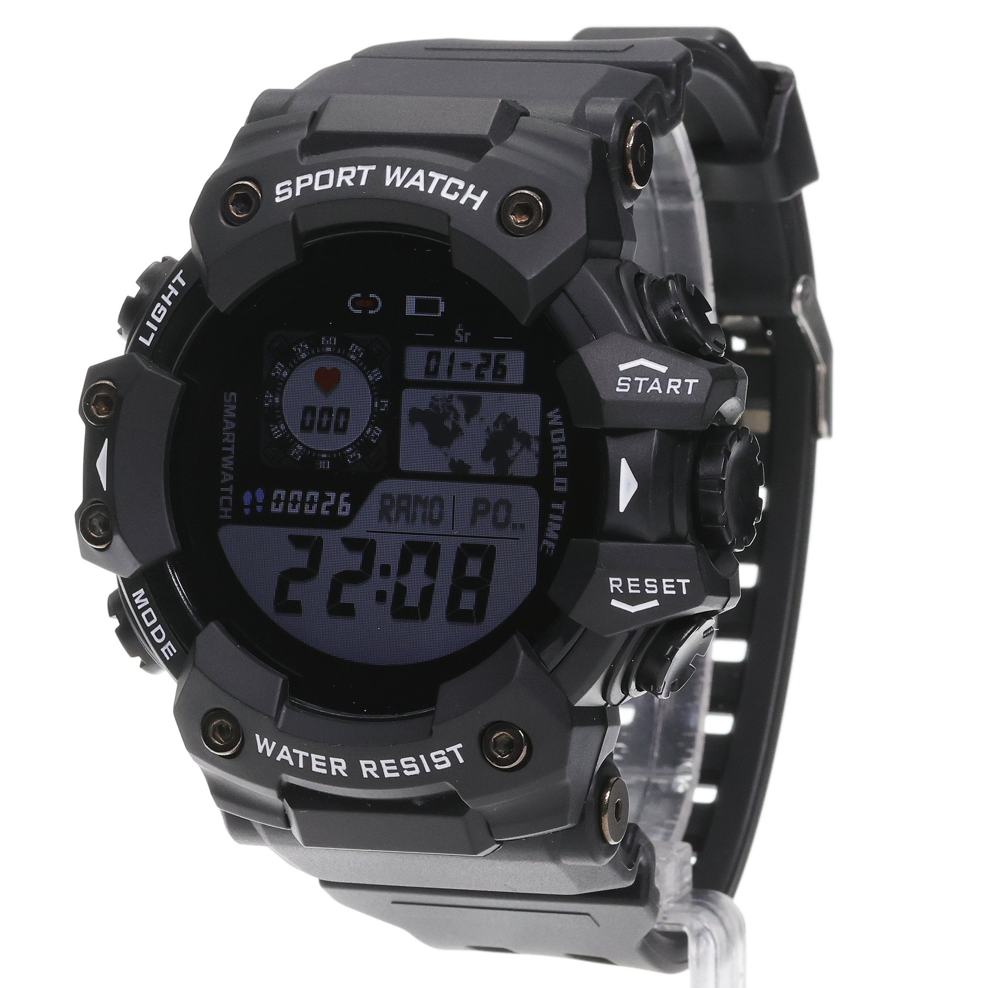 zegarek Hagen HC18W24534 kwarcowy męski Smartwatch Smartwatch HC18 czarny biały