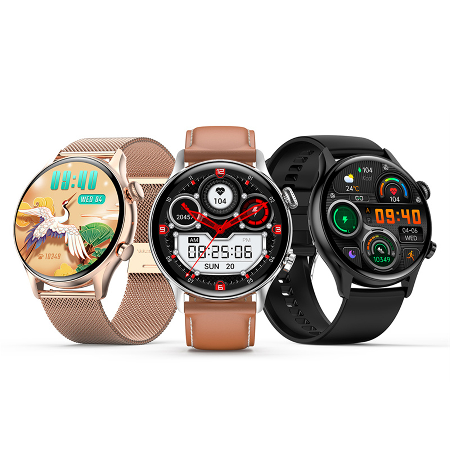 zegarek Hagen HC19111533334-SET kwarcowy męski Smartwatch Smartwatch HC19 czarny brązowy + pasek - miniatura 6