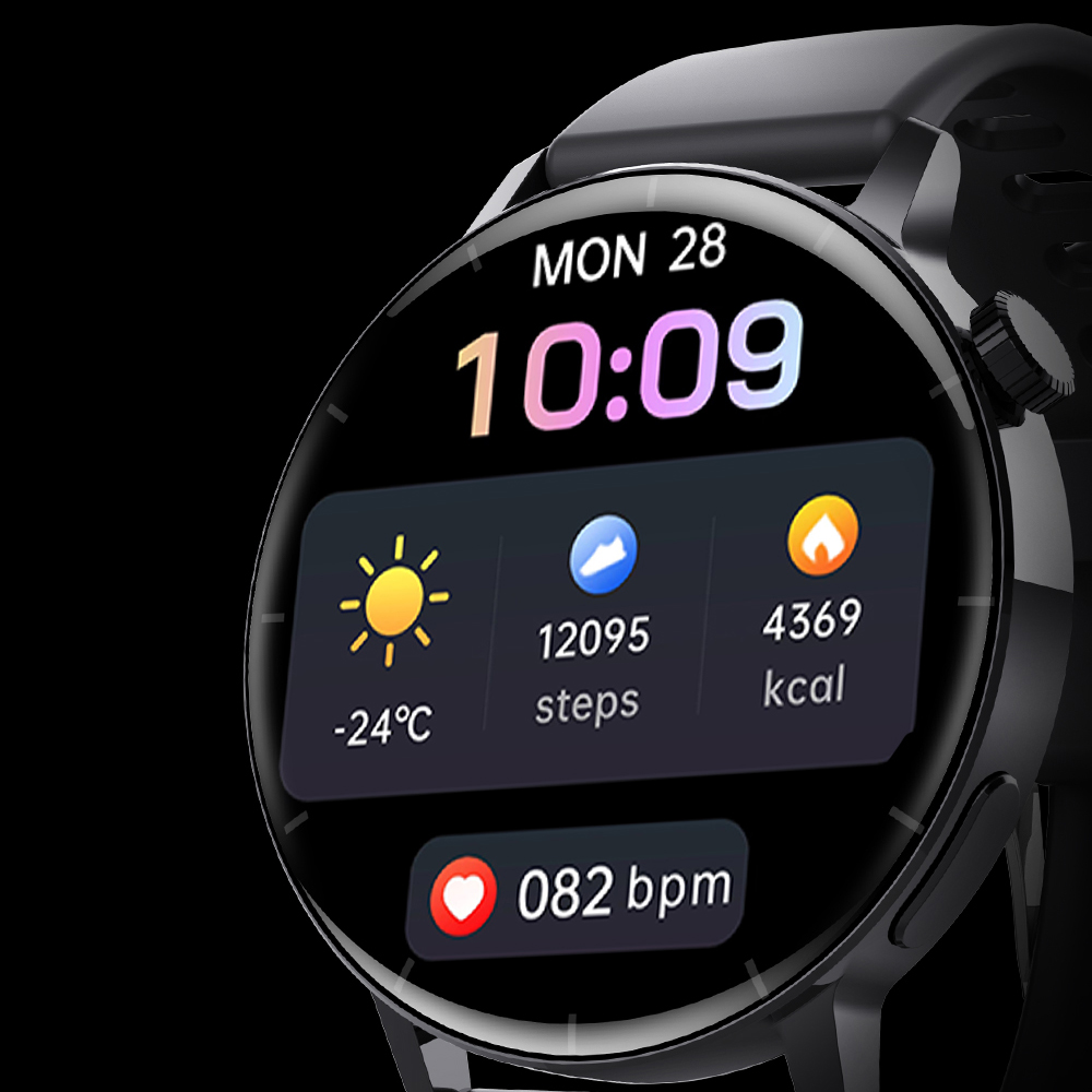 zegarek Hagen HC32110539 kwarcowy męski Smartwatch Smartwatch HC32 beżowy + bransoleta - miniatura 6