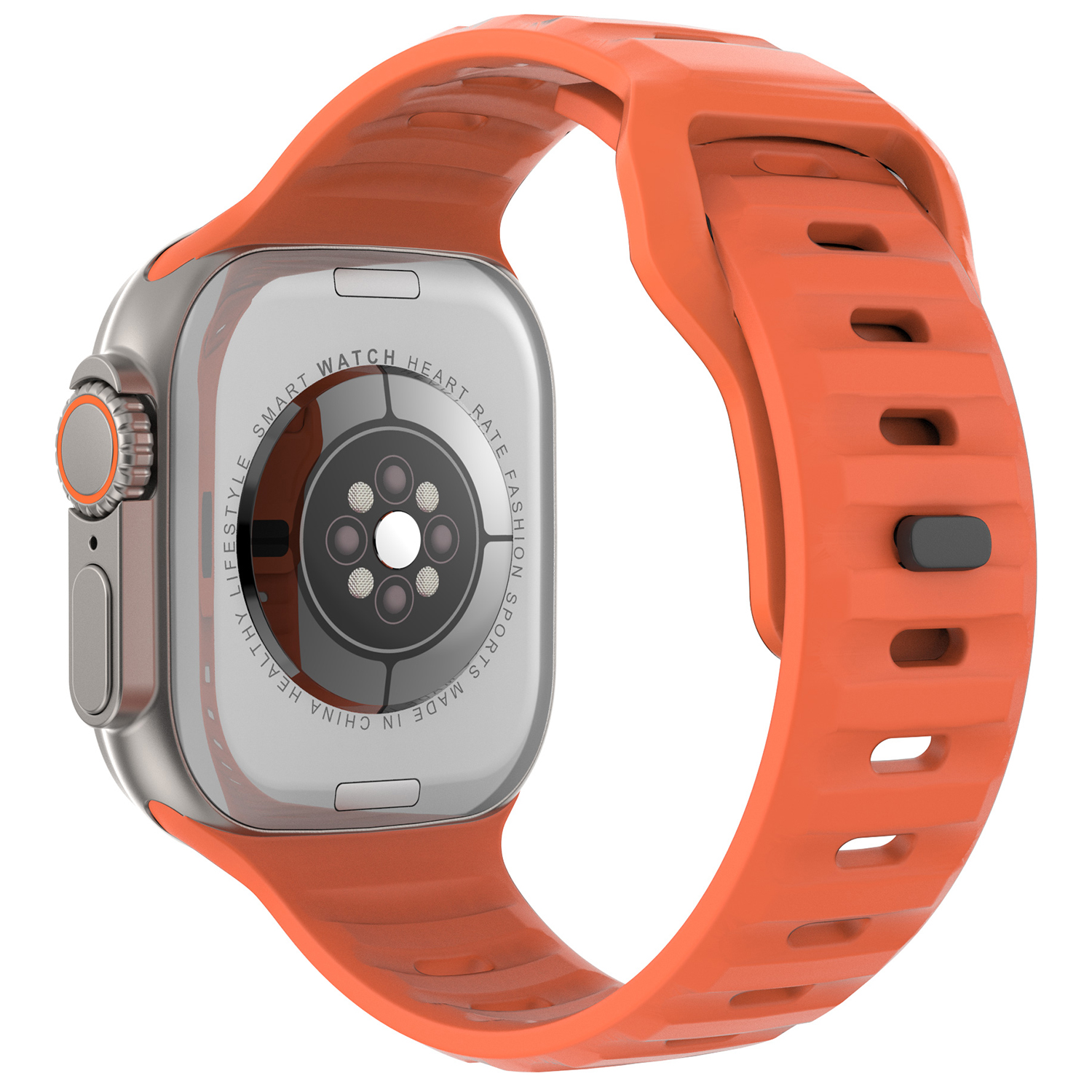 zegarek Hagen HC45111568568-SET Smartwatch HC45 srebrny pomarańczowy męski z barometr Smartwatch - miniatura 3
