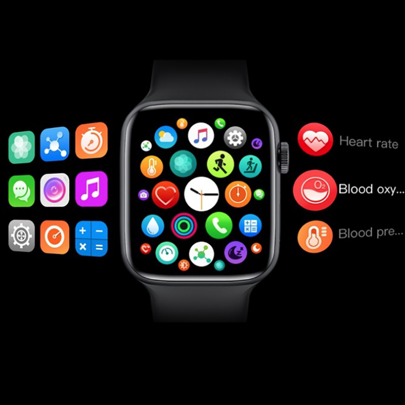zegarek Hagen HC615565 Smartwatch HC6 czerwony + pasek męski z krokomierz Smartwatch - miniatura 5