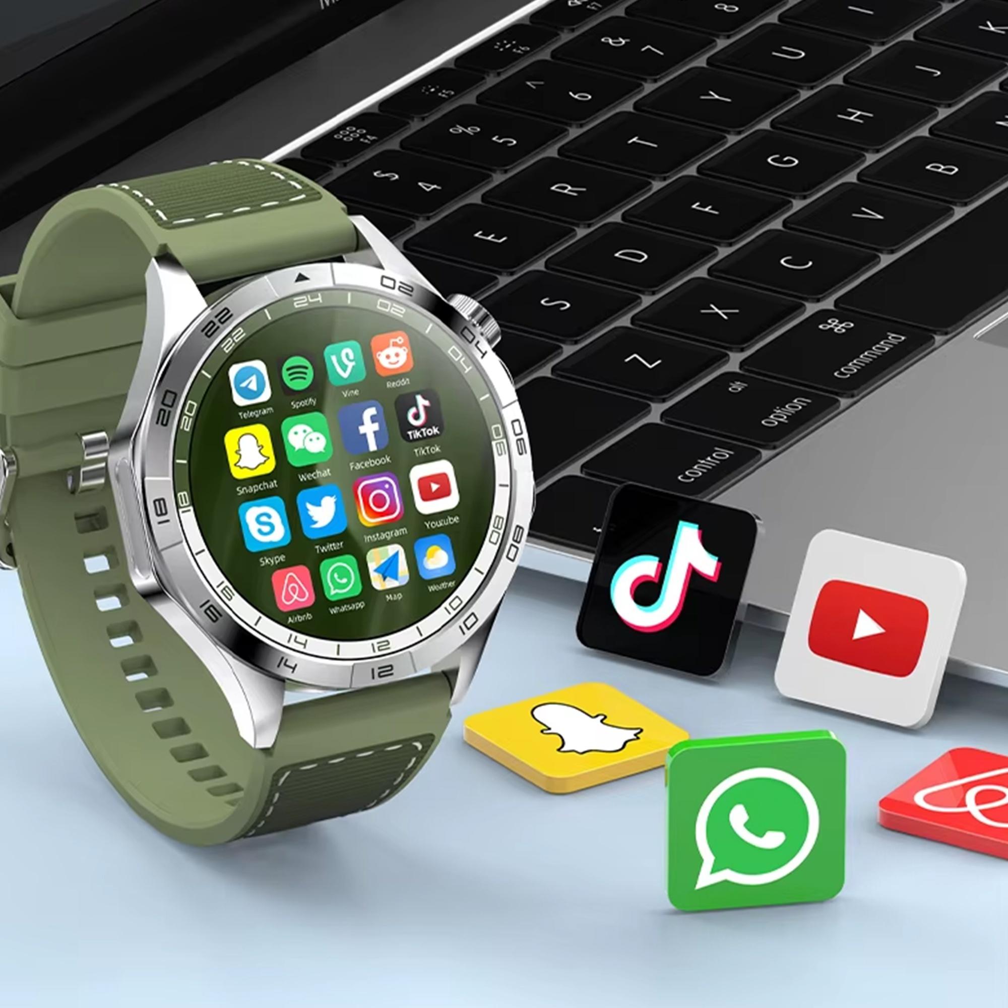 zegarek Hagen HC9511133145314-SET kwarcowy męski Smartwatch Smartwatch HC95 Zielone + Zielone Paski