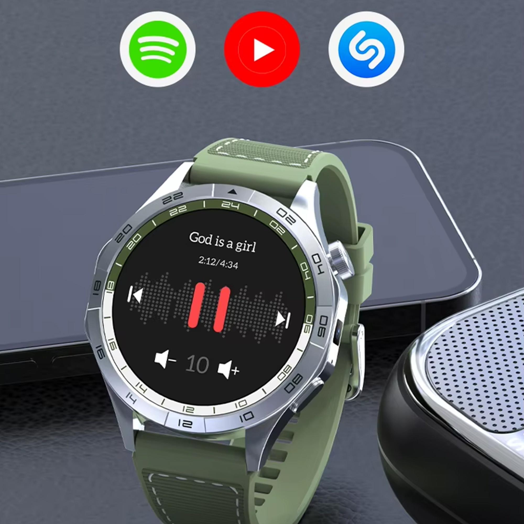 zegarek Hagen HC9511133145314-SET Smartwatch HC95 Zielone + Zielone Paski męski z krokomierz Smartwatch