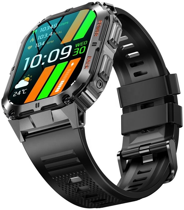 zegarek Hagen HC9724534 kwarcowy męski Smartwatch HC97 Czarny + Pasek - miniatura 9