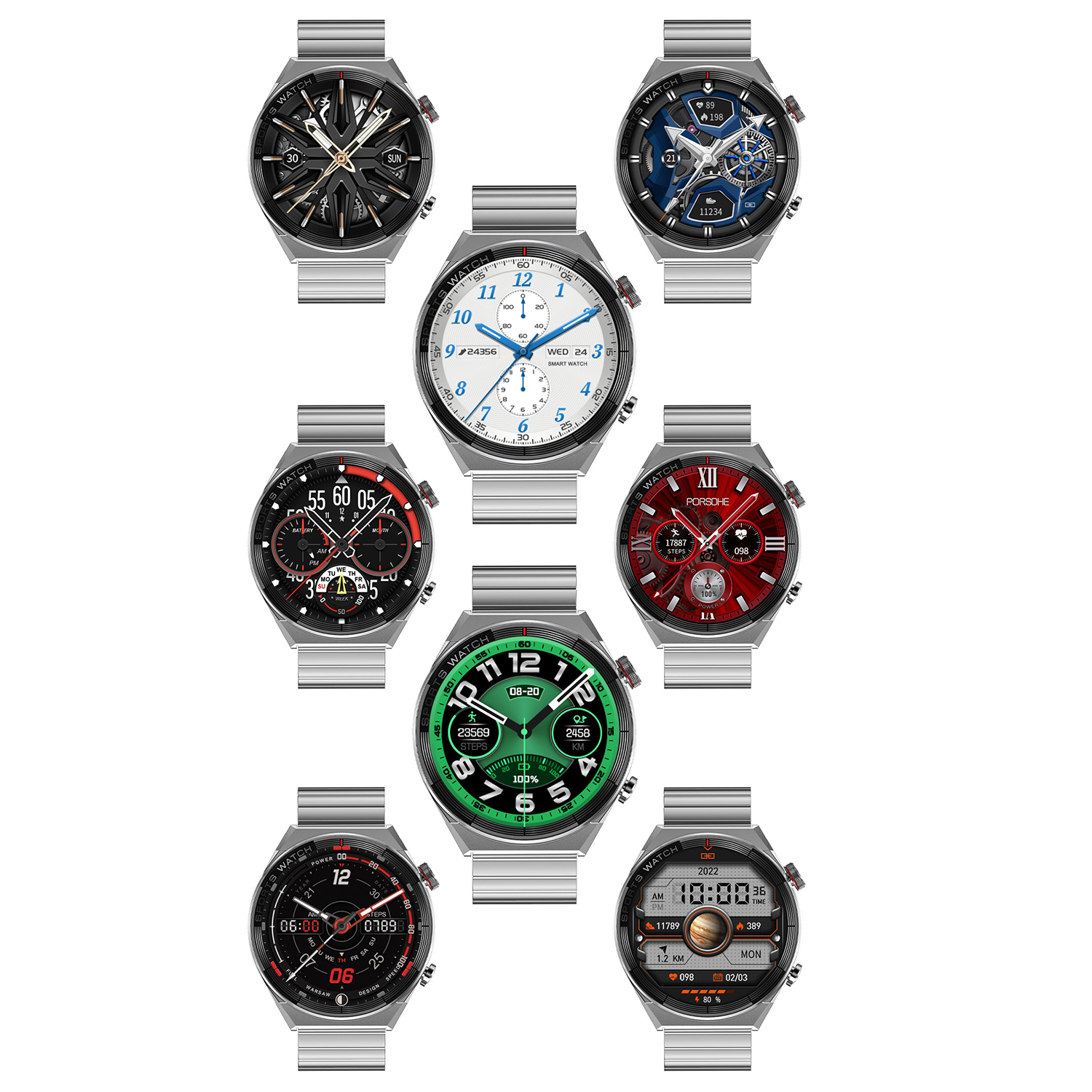 zegarek HC311111111534-SET czarny Smartwatch - miniatura 8