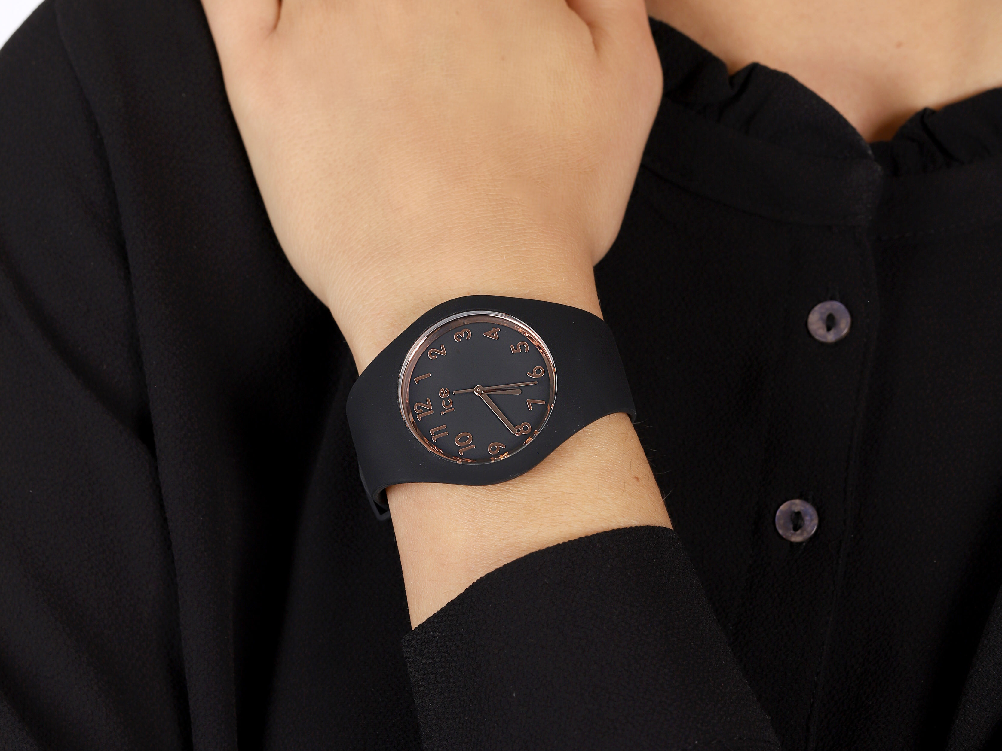 zegarek ICE Watch ICE.015340 kwarcowy damski Ice-Glam ICE glam black rose-gold rozm. M