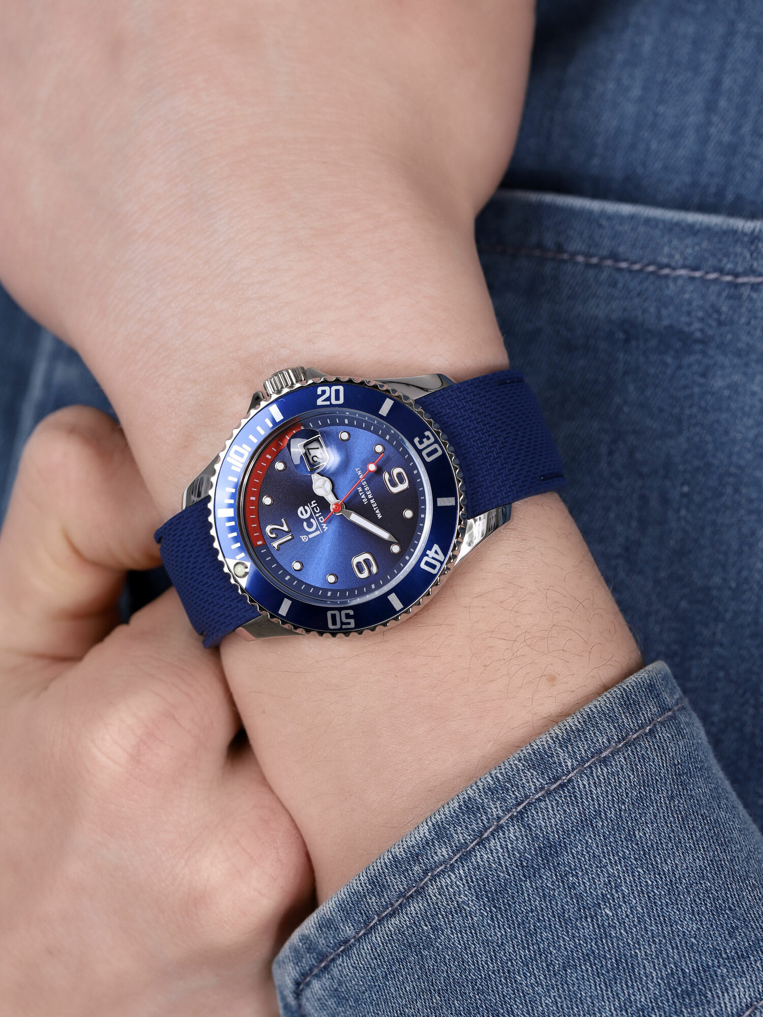 zegarek ICE Watch ICE.015770 kwarcowy męski ICE-Steel ICE steel blue Rozm. M - miniatura 3