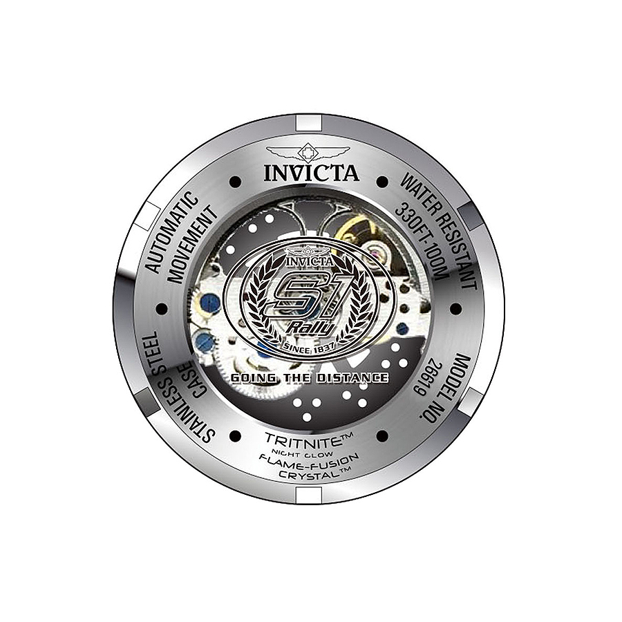 Invicta 26619 zegarek czarny klasyczny S1 Rally pasek - miniatura 5