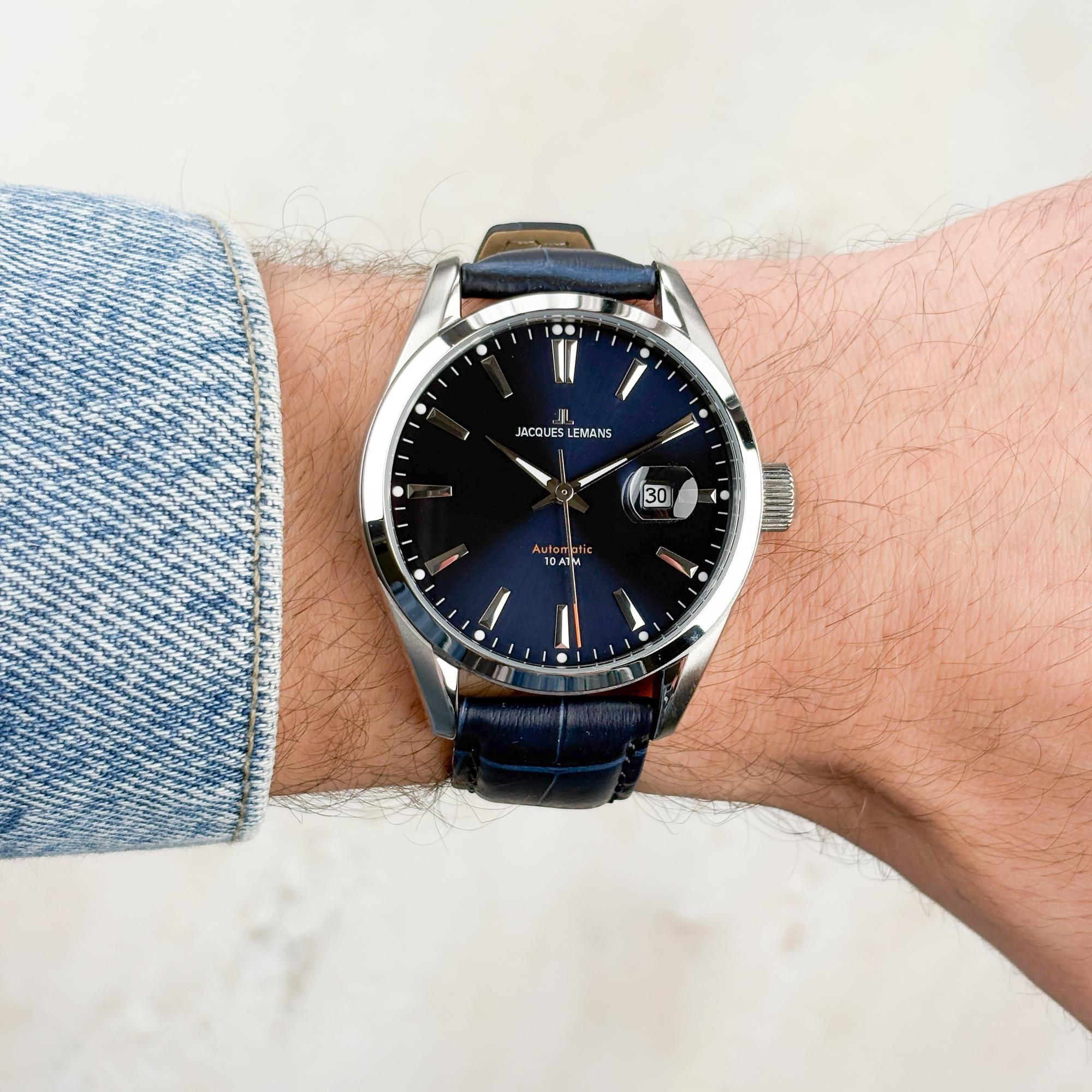 zegarek Jacques Lemans 1-18461B Automatic mineralne utwardzane - miniatura 11