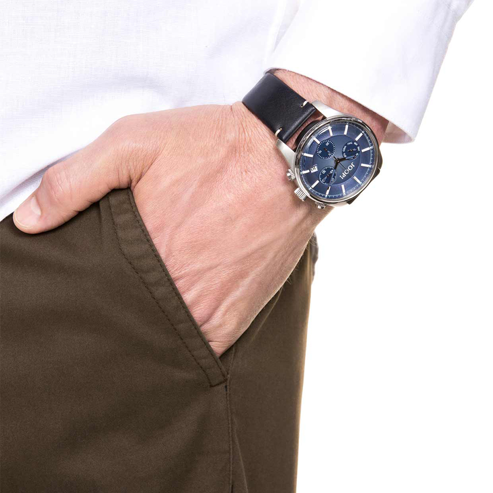 Joop 2024205 zegarek srebrny sportowy Pasek pasek - miniatura 5