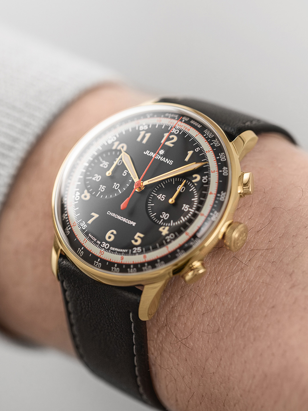 zegarek Junghans 27-348002 Meister Telemeter Limited Edition męski z tachometr Meister - miniatura 3