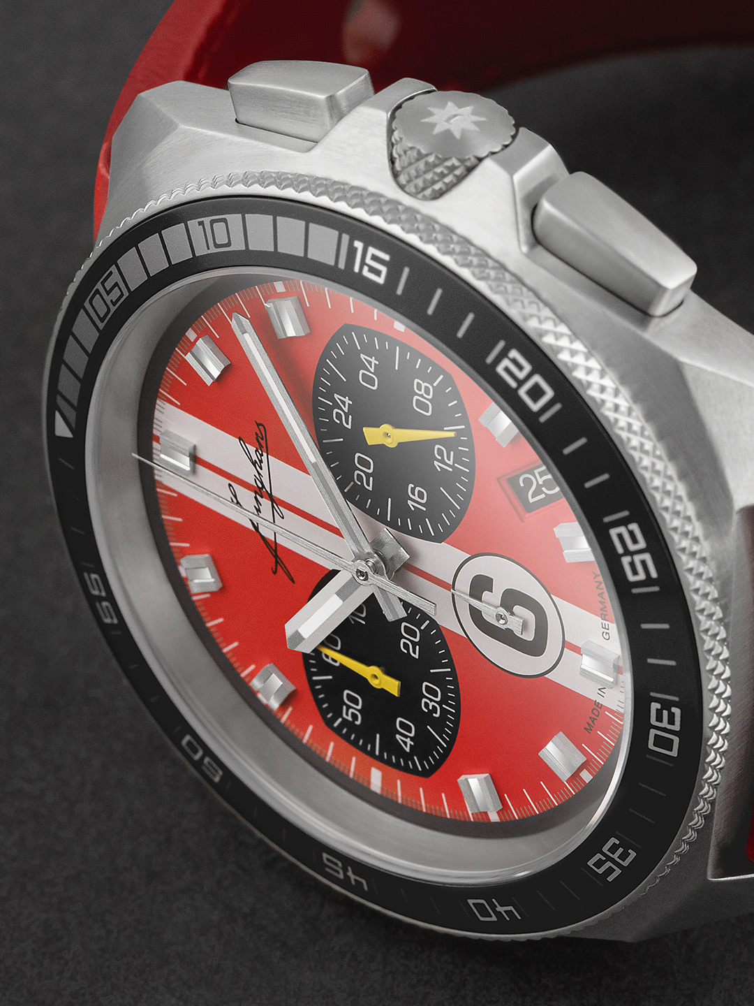zegarek Junghans 41-446600 1972 Chronoscope Sports Edition 2024 43mm męski z chronograf 1972 - miniatura 7