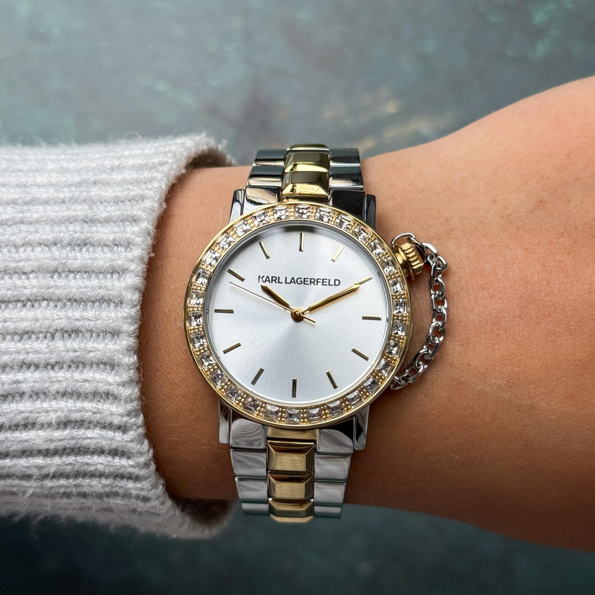 zegarek Karl Lagerfeld R0553100504 srebrny Damskie