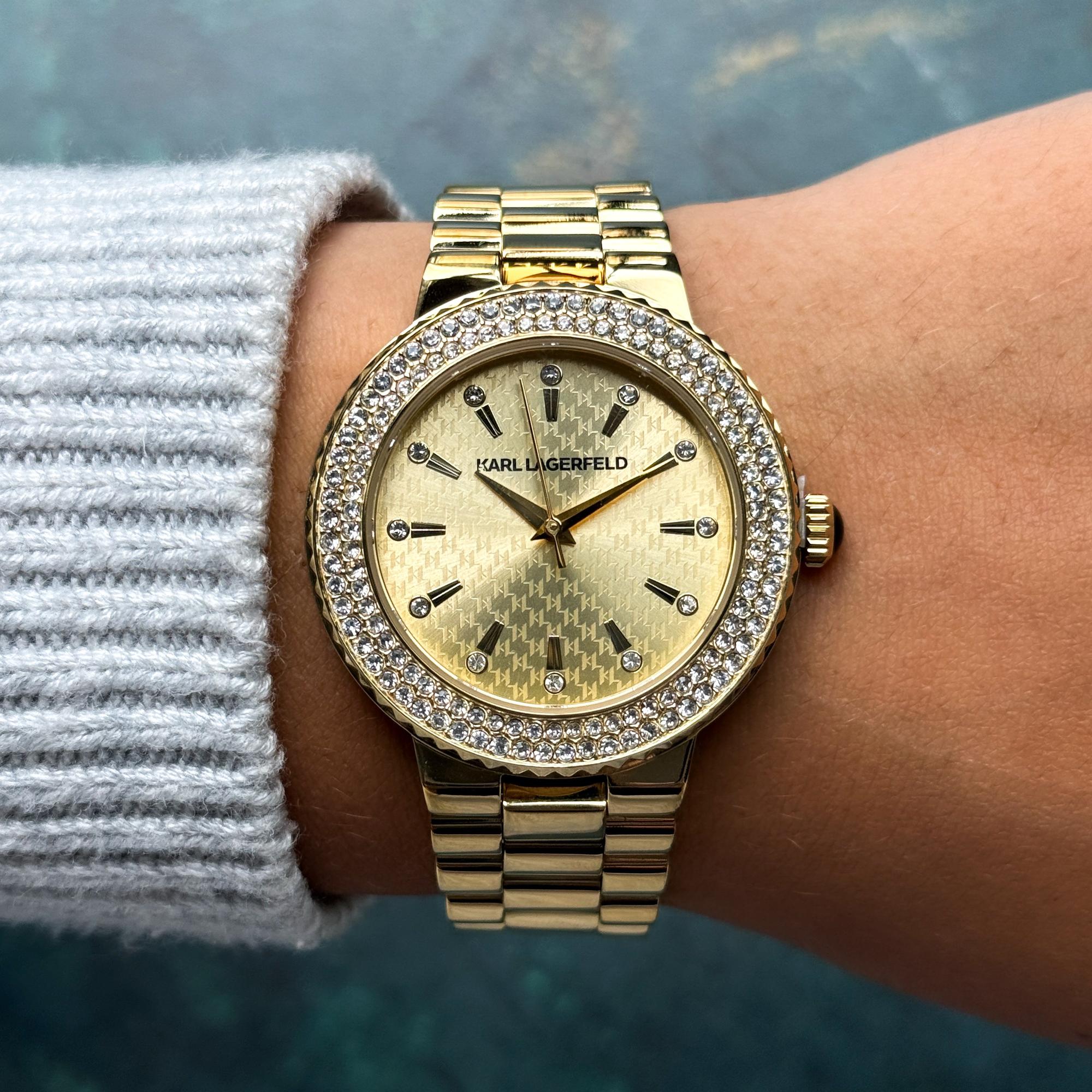 zegarek Karl Lagerfeld R0553104501 złoty Damskie
