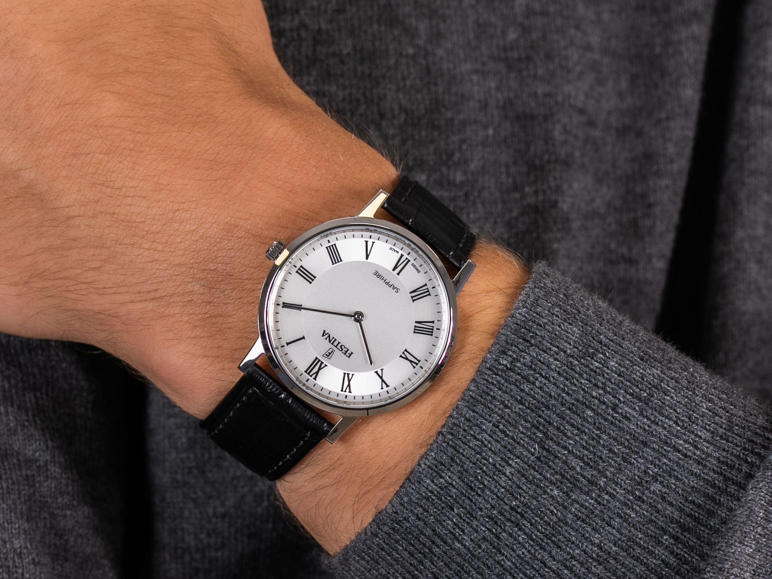 Festina F20012-2 Swiss Made zegarek klasyczny Classic - miniatura 4