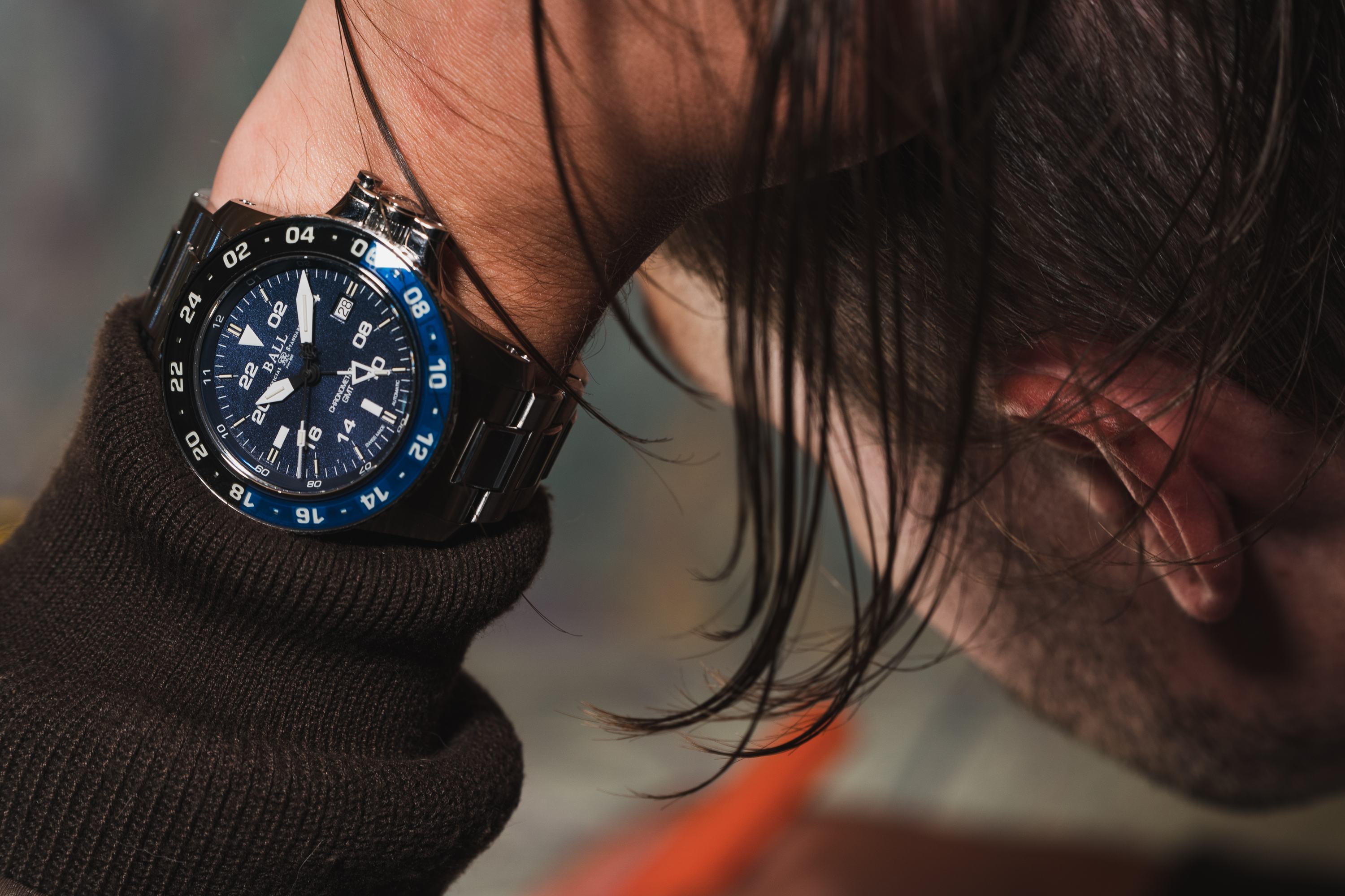 Ball DG2018C-SC-BK AeroGMT zegarek klasyczny Engineer Hydrocarbon - miniatura 4