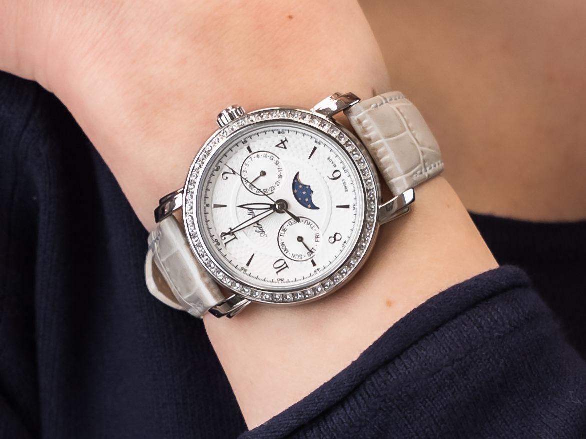 Adriatica A3678.5253QFZ Moonphase zegarek klasyczny Pasek - miniatura 4