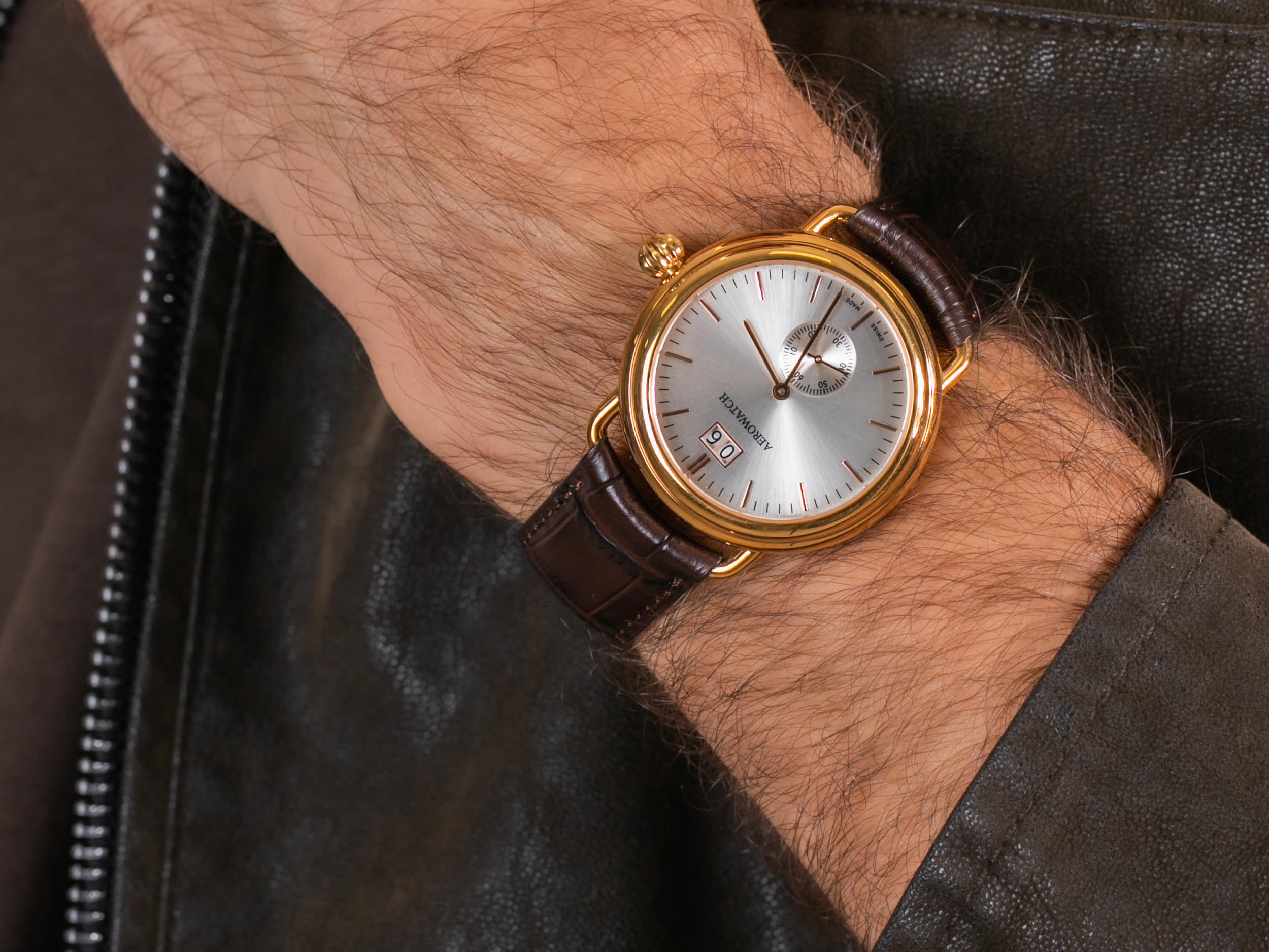 Aerowatch 41900-RO03 1942 ELEGANCE zegarek klasyczny 1942 - miniatura 4